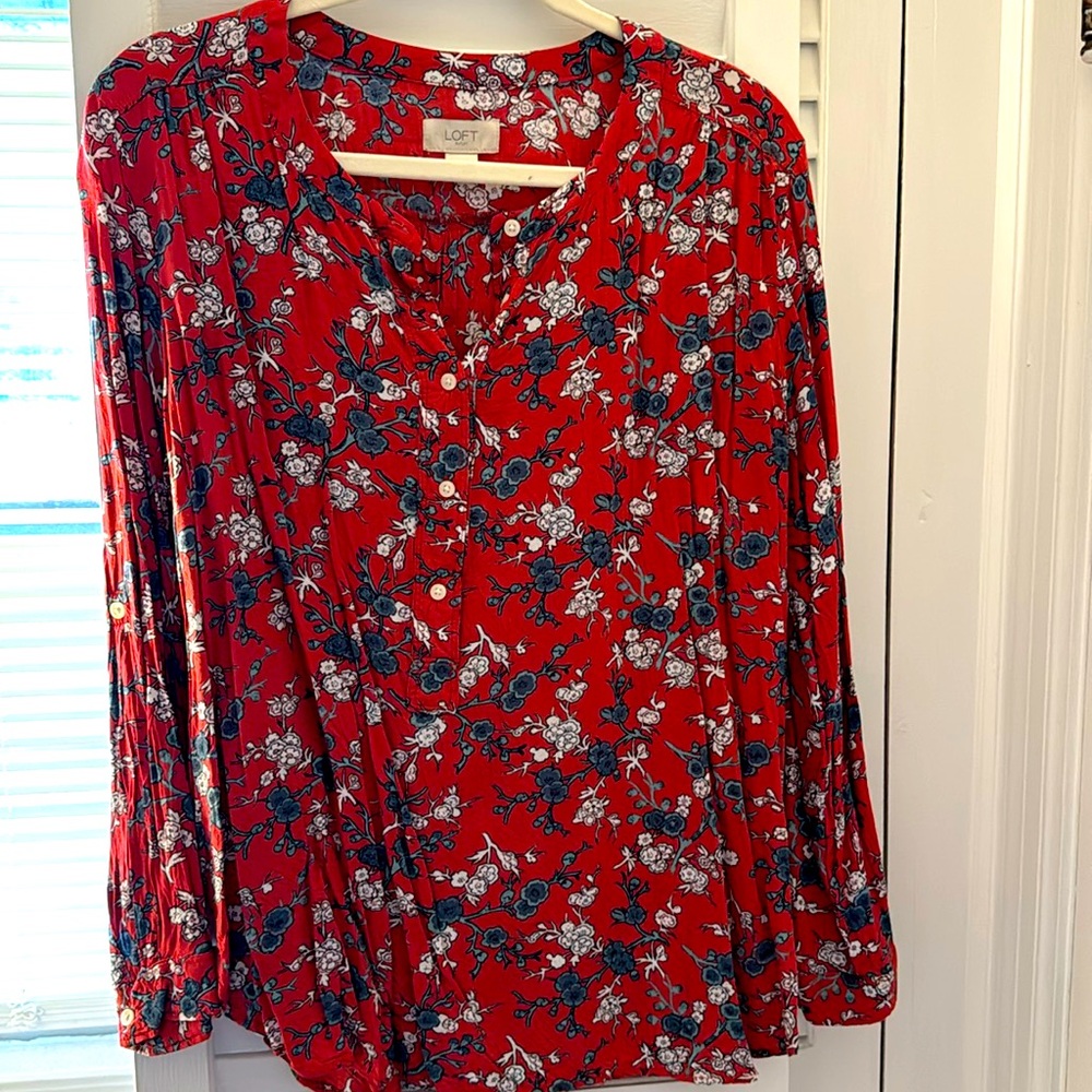 Loft 3/4 Button Down Top. - image 1